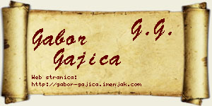 Gabor Gajica vizit kartica